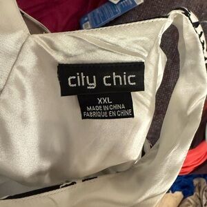 City Chic Luxe Cream Dress XXL